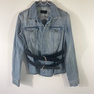 RtA Belted Denim Jacket, Small